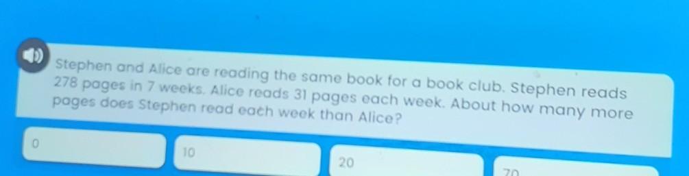 Stephen And Alice Are Reading The Same Book For A Book Club. Stephen Reads278 Pages In 7 Weeks. Alice