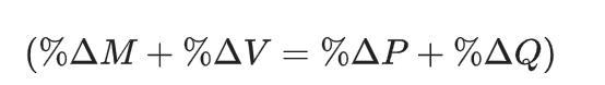 Part A:Use the exchange equation below to answer the following questions.There has been a 3% change in