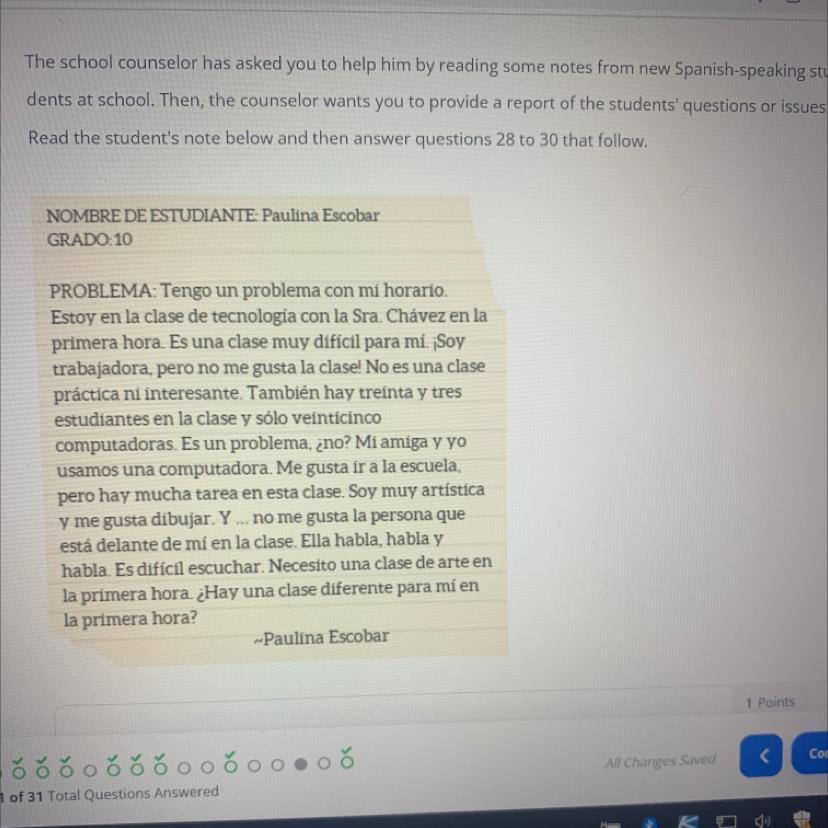 Read This And Answer Some Of My Questions 1. According To Paulina Notes Is The Statement True Or False