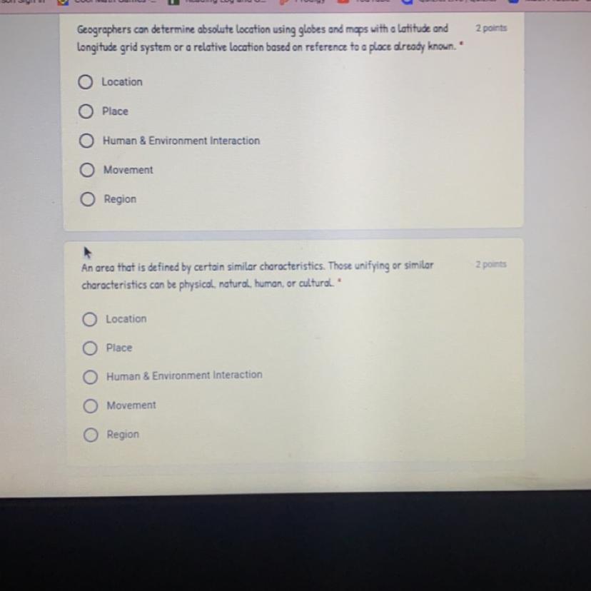 I Need Help With Both Of These Questions For Geography!