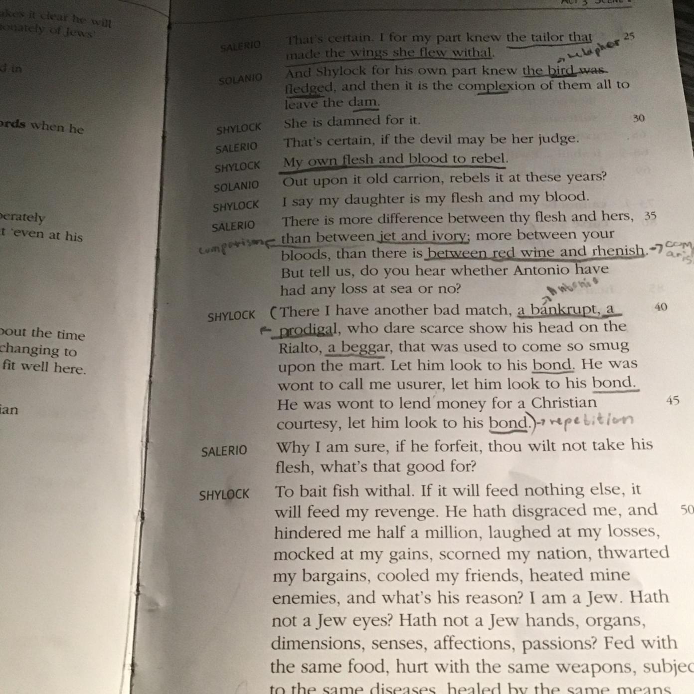 Read lines 40 - 46 Explore why Shylocks attitude and feelings towards AntonioPlease help me Ill give
