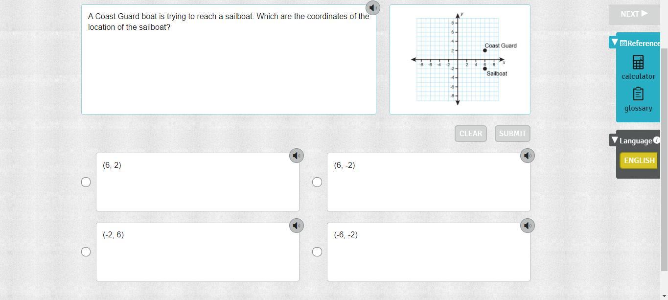 HELP ME PLS A Coast Guard boat is trying to reach a sailboat. Which are the coordinates of the location