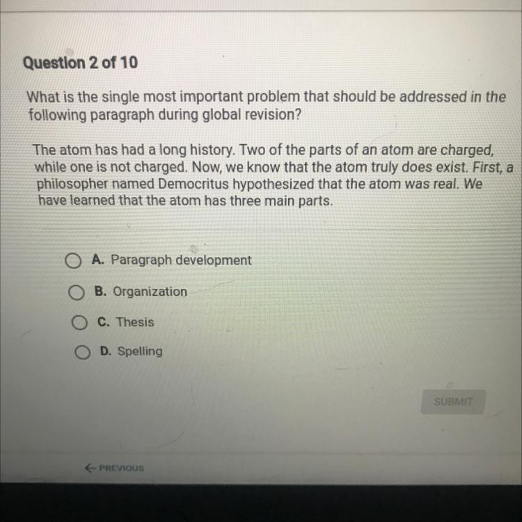 What Is The Single Most Important Problem That Should Be Addressed In Thefollowing Paragraph During Global