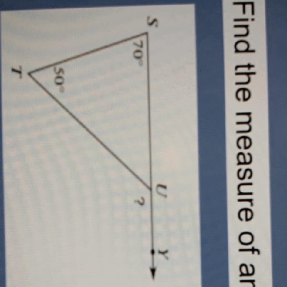 Find The Measure Of Angle TUY 