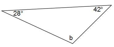 Find the measure of b.A. 110B. 102C. 111D. 121