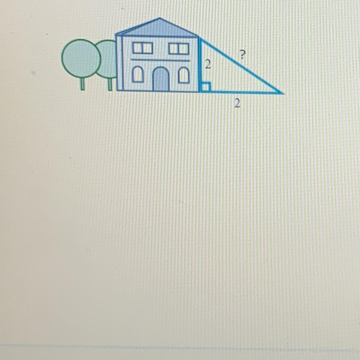 A Ladder Leans Against The Side Of A House. The Top Of The Ladder Is 2 M From The Ground. The Bottom