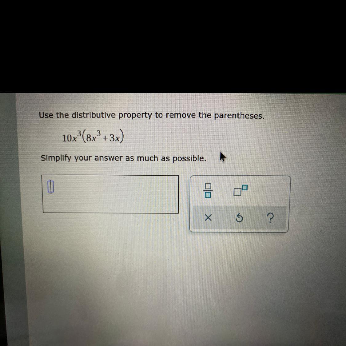 Use the distributive property to remove the parentheses. Simplify your answer as much as possible. 