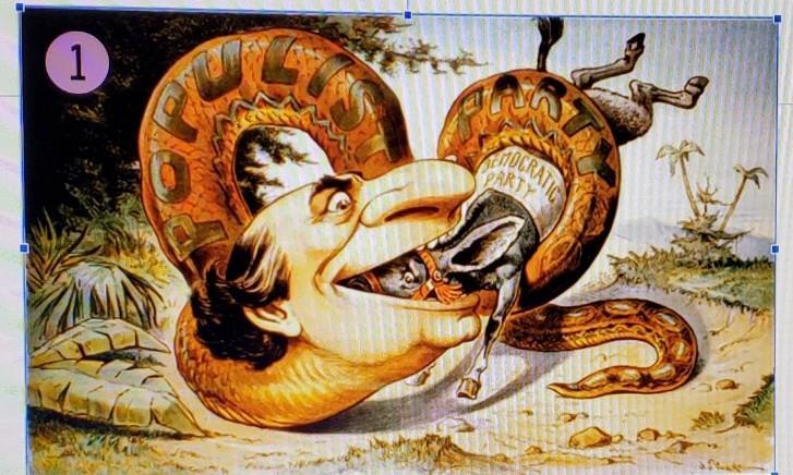 ANALYZE New South Political Cartoon Describe what you see in the cartoon. Which of the objects are symbols?