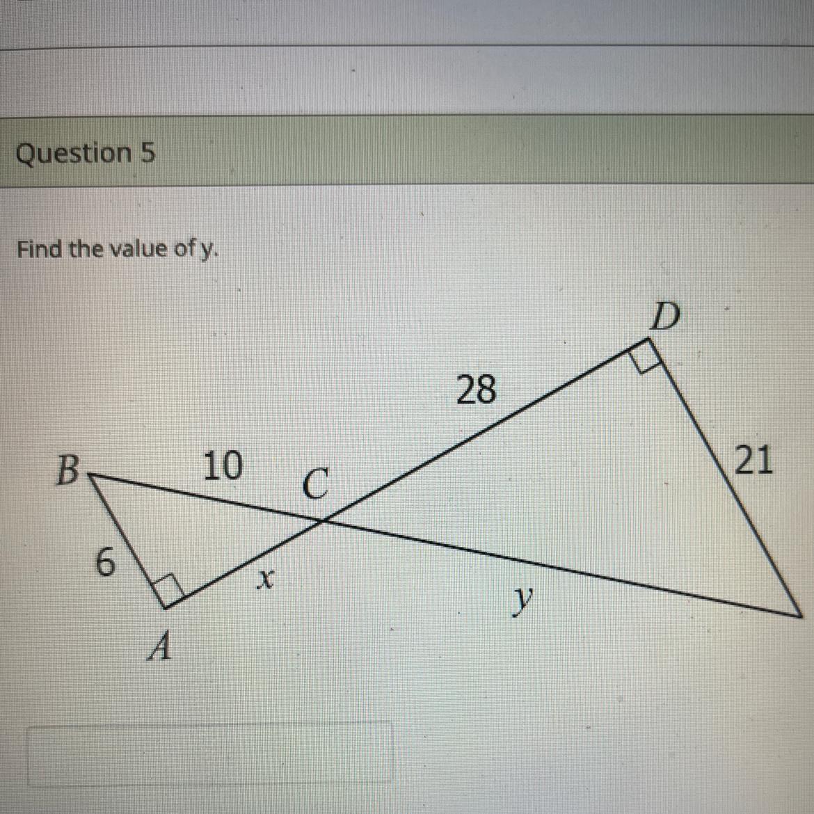 Find the value of y.