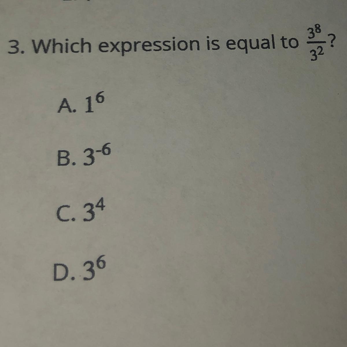Which expression is equal to 