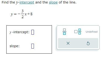 Help find intercept and the slope of the line?