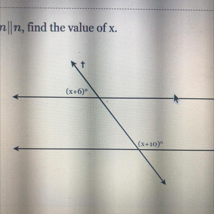 Help find the value of x 