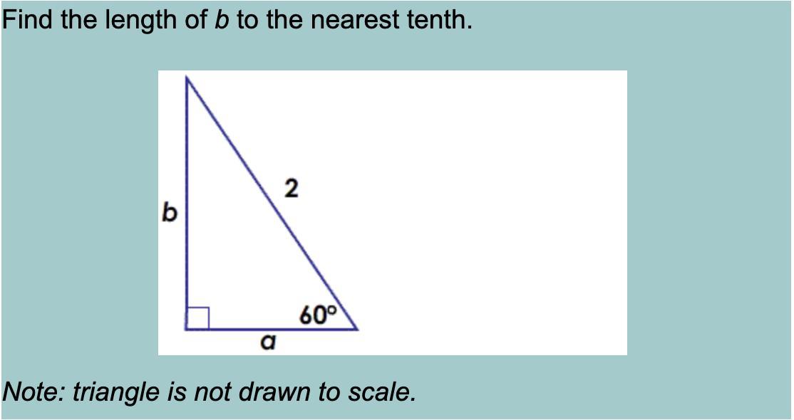 Find the length of b to the nearest tenth.(BRAINLIEST :D)