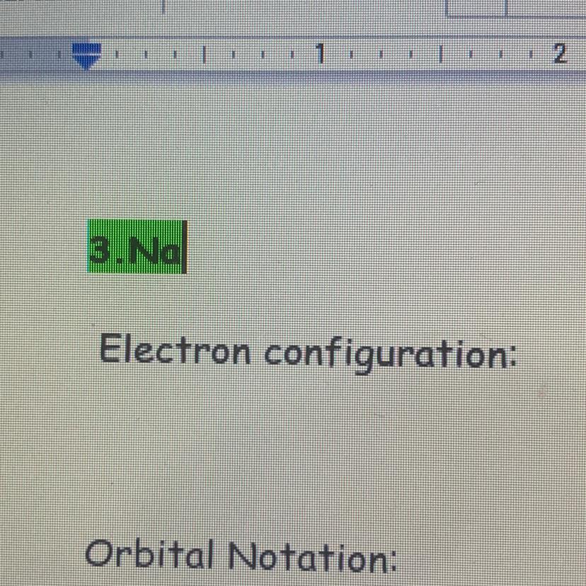 What Is The Electron Configuration For Na?
