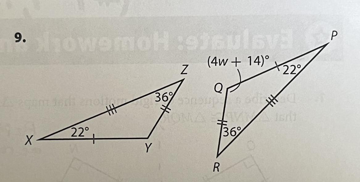 Find the value of the variable that results in congruent triangles.Just the set up is cool.