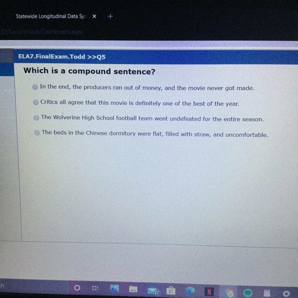 Which Is A Compound Sentence. Help Please