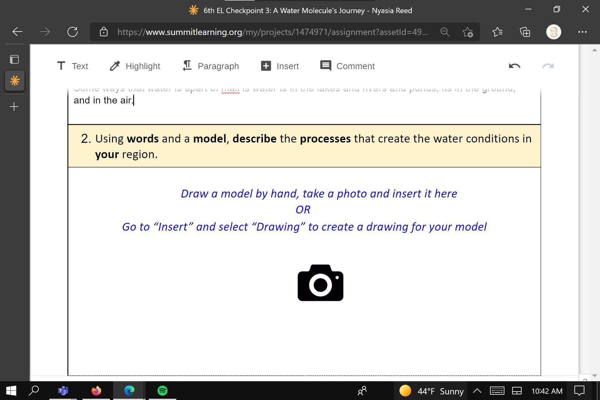 PLEASE ANSWER! I NEED A DIAGRAM ON HOW TO CREATE WATER CONDITIONS THIS IS SCIENCE BTW