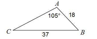 Solve the triangle. Round your answers to the nearest tenth.Answer Options:A. mB=47, mC=28, b=24B. mB=47,