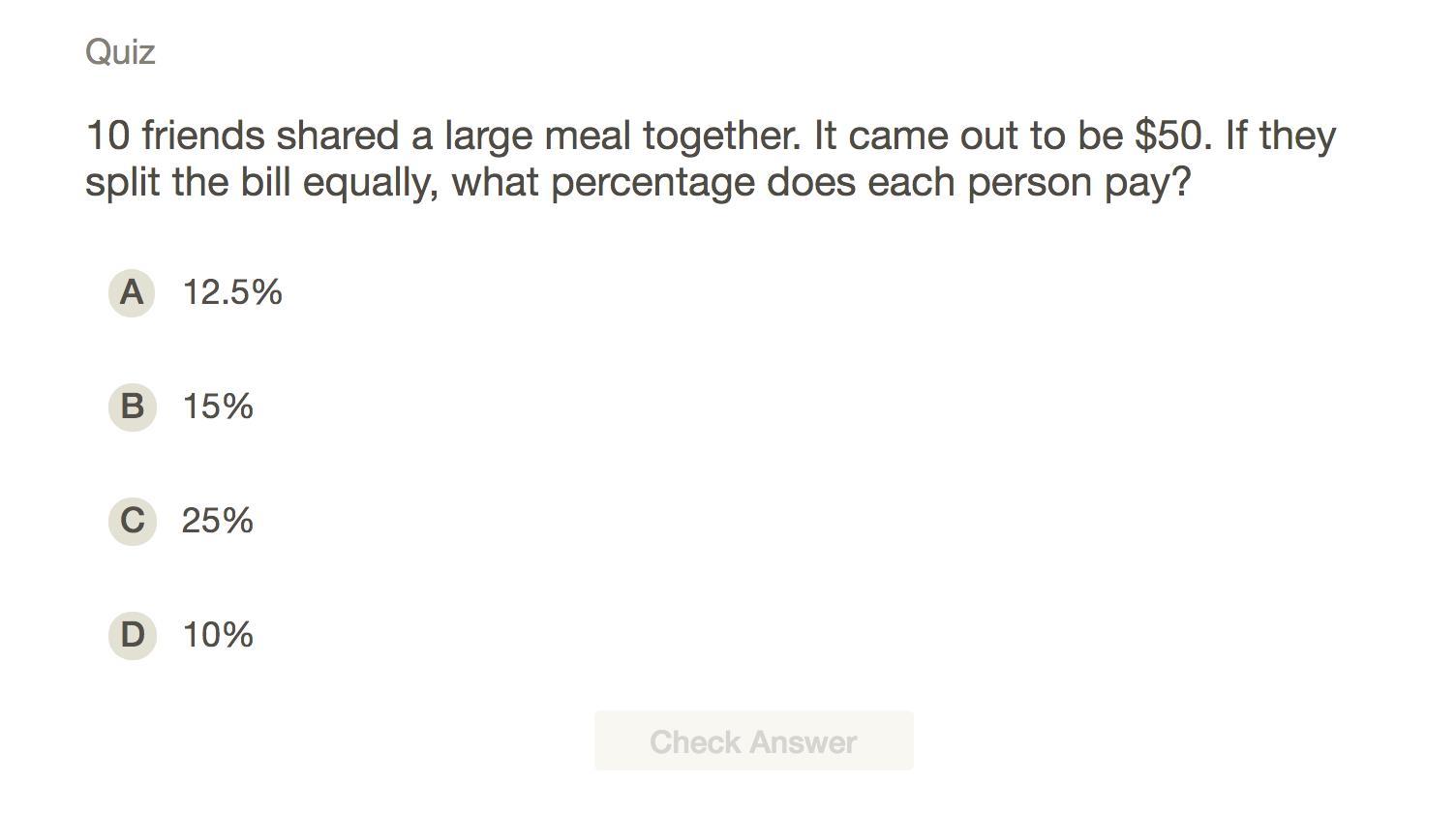 Please help me with percentages.