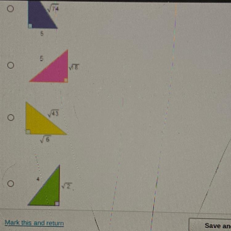 Which Triangle's Unknown Side Length Measures 7 Units?
