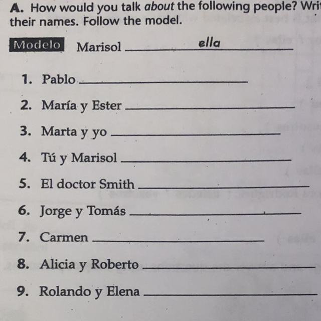 Realidades1 2A-5. Please help.