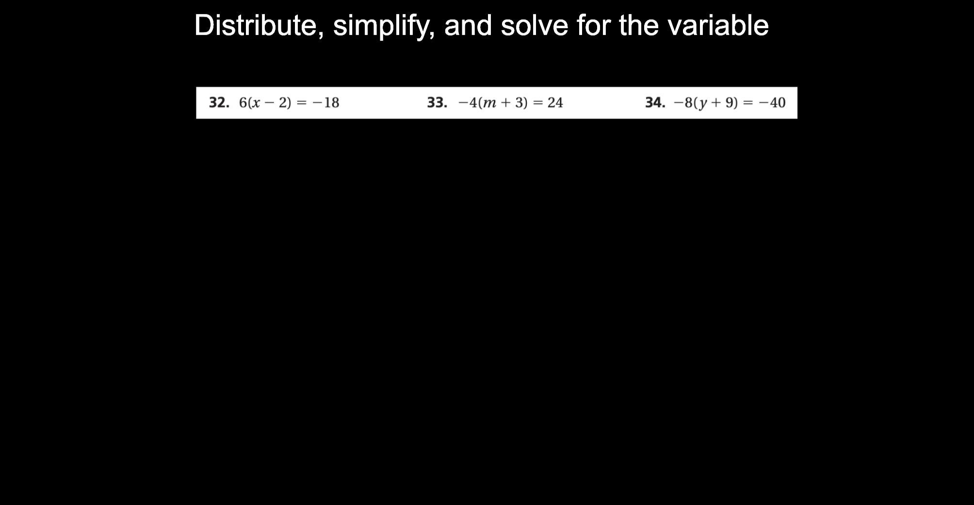 2 step- DistributiveOver due!!Pre-algebra