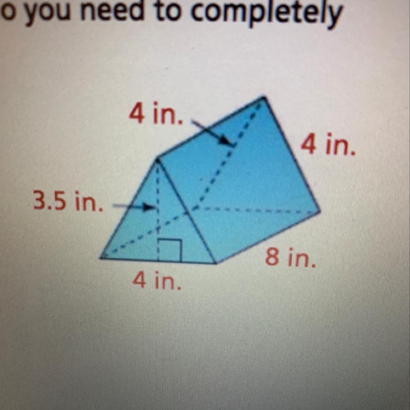 15. You Want To Wrap A Paperweight Shaped Like Thetriangular Prism Shown. How Many Square Inchesof Wrapping