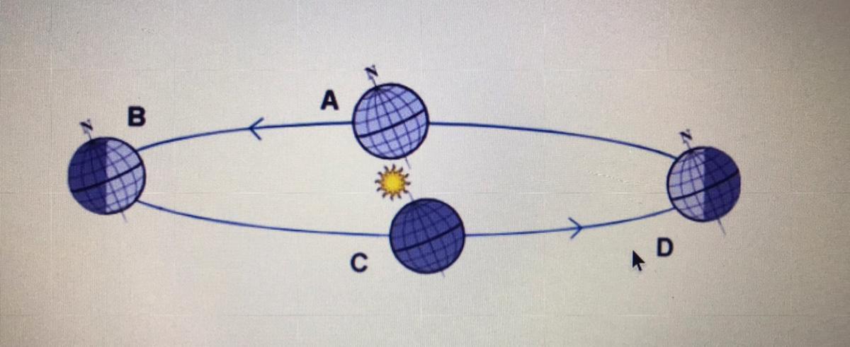 Which location is Georgia experiencing fall in the diagram above?Location ALocation BLocation BLocation