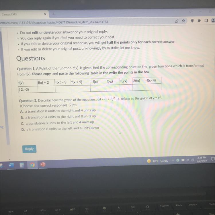 I just need help with question one, but if you want to you can answer question 2 as well. Ill give 100