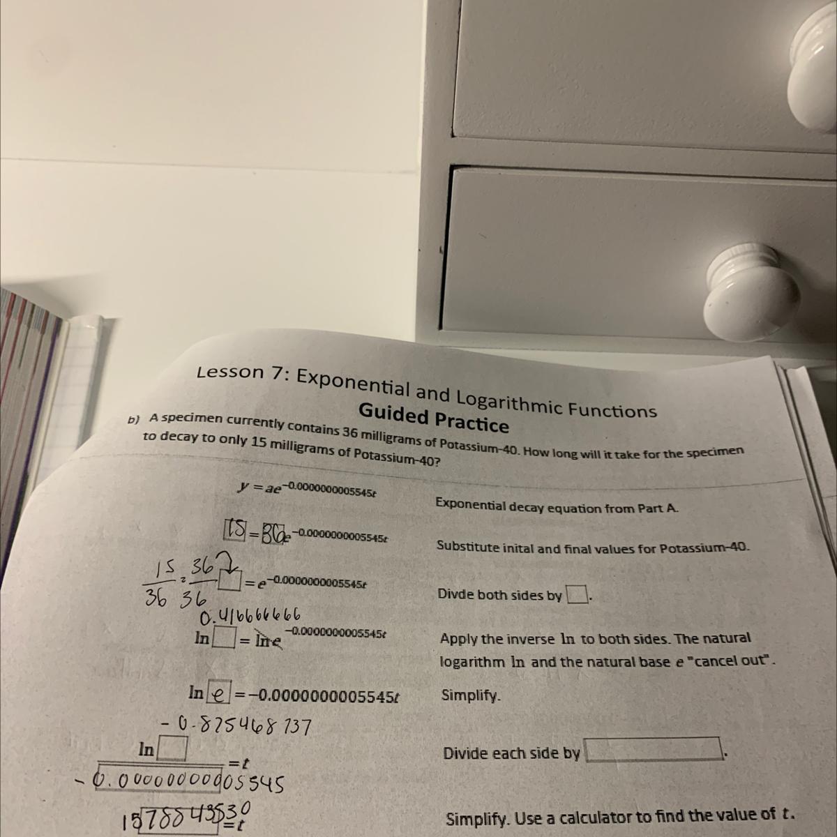 need right side filled out i did the work already