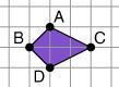 How can the figure below be changed so that the diagonals form two lines of symmetry?Move point B one