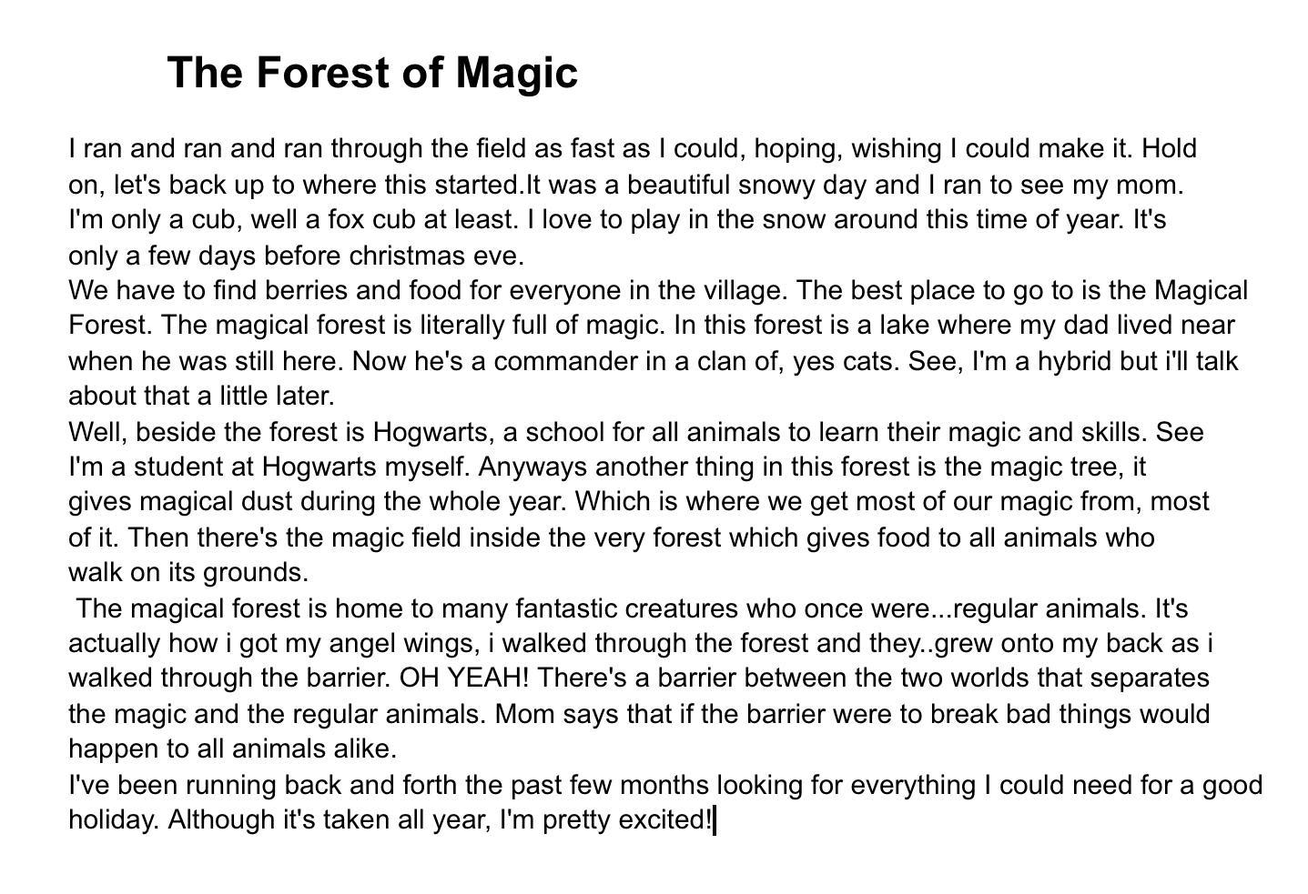 Is this a good start to a story?Please I need comments on my work!
