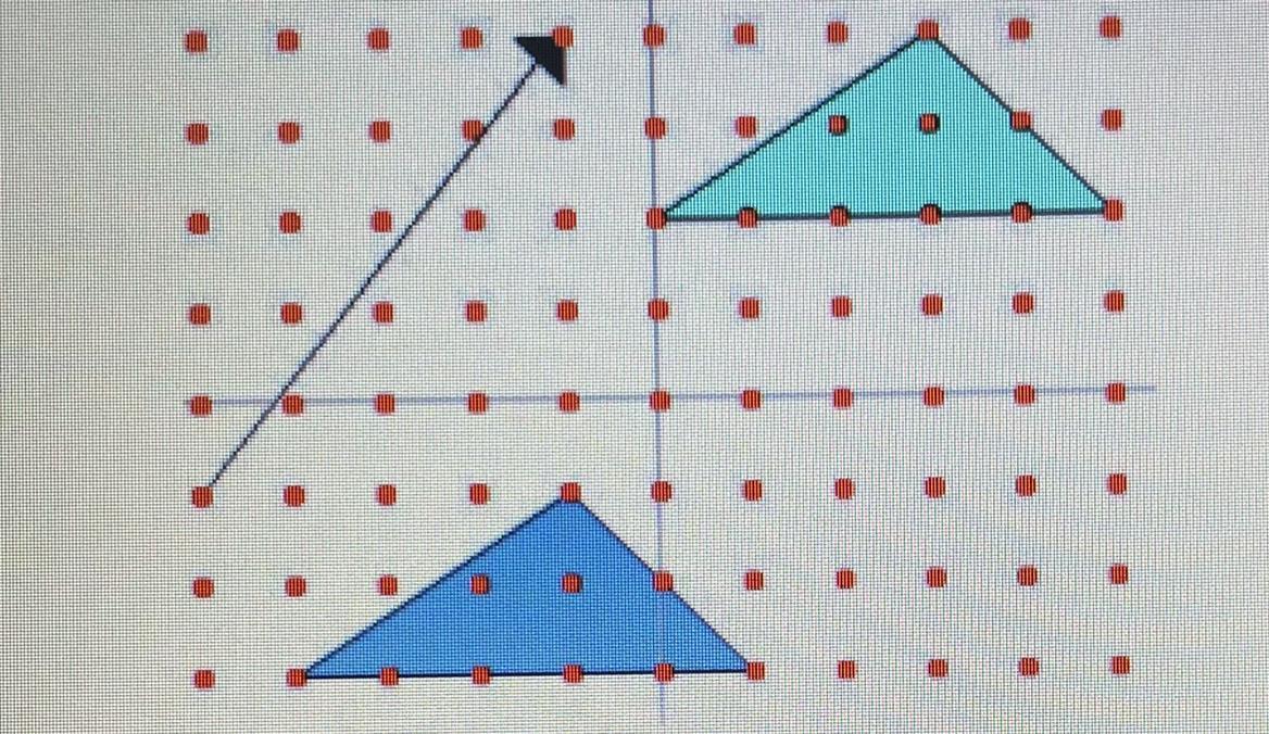 The transformation shown here maps each point on the preimage up 5 and right 4A) translation B) reflection
