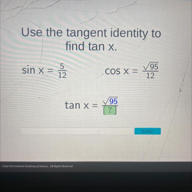 sin x = 15/2COS X =9512