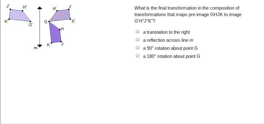 What Is The Final Transformation In The Composition Of Transformations That Maps Pre-image GHJK To Image