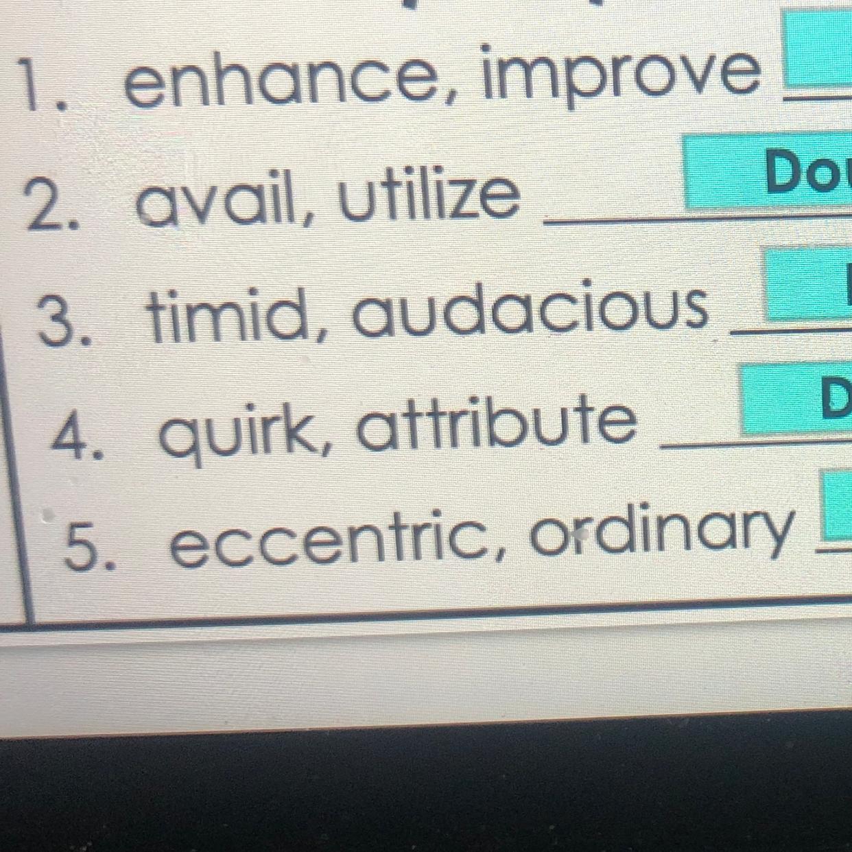 Synonyms or antonyms?