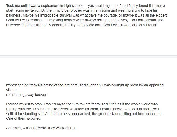 I want to know if this is a good summary for "The Terror"My summary- Junot, an immigrant, moved to the