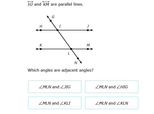 Which Angles Are Adjacent?