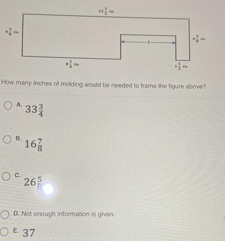This Question Refers To The Following Information.How Many Inches Of Molding Would Be Needed To Frame