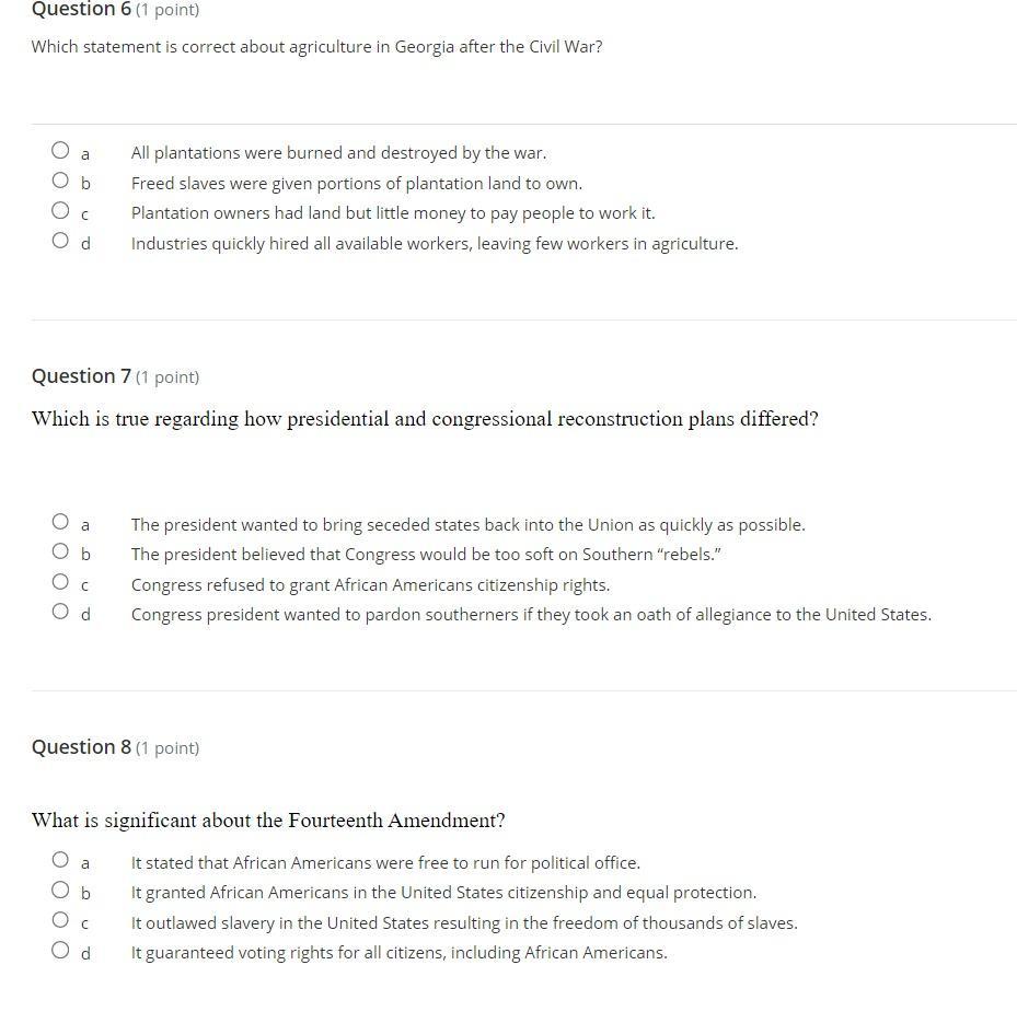 Question 6,7,8 History Homework.