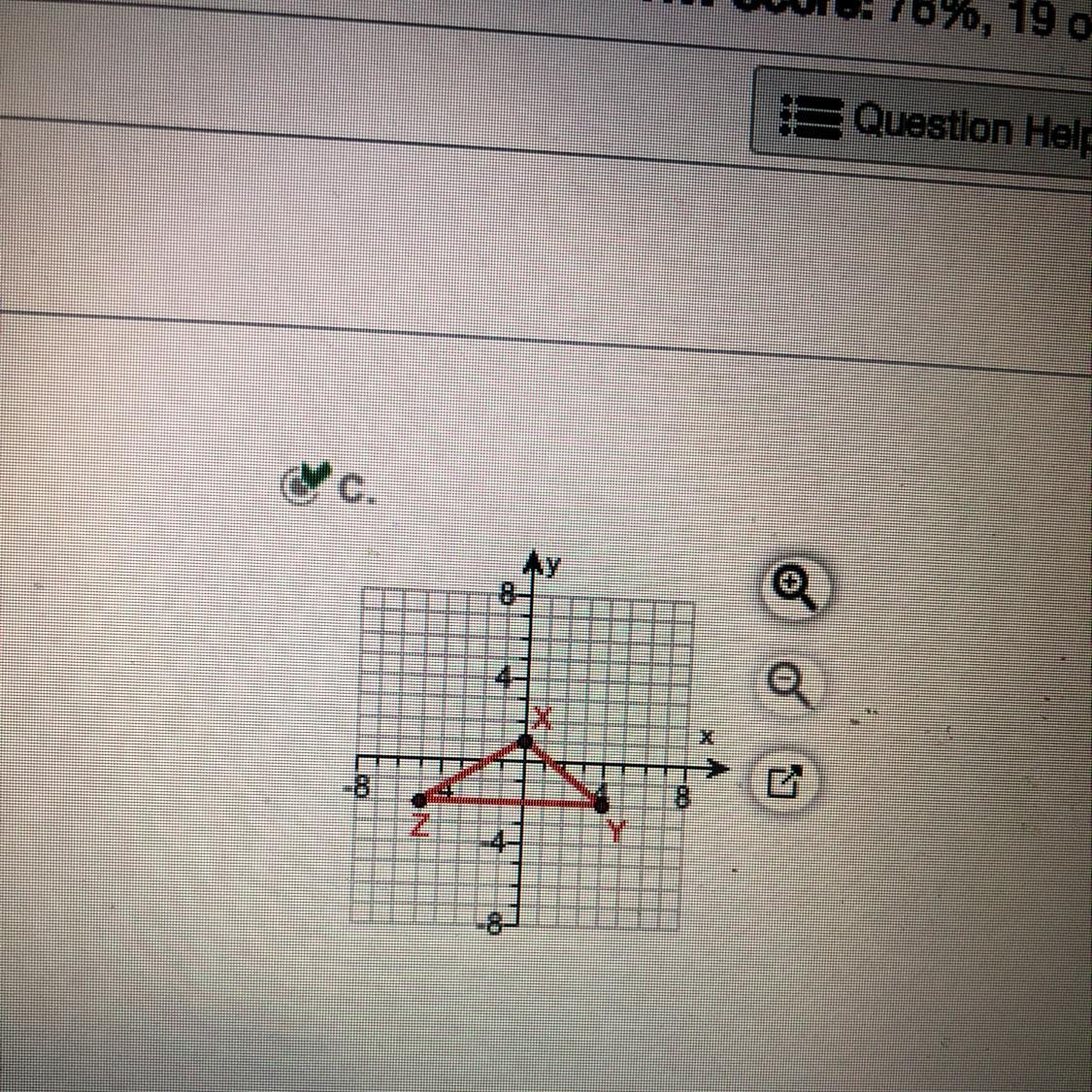 Graph The Following Figure In The CoordinX(0,1), Y(4, - 2), Z(-5,-2)The Perimeter Is