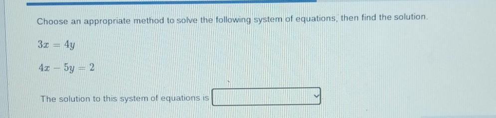 use elimination method to solve the following system of equations . VIEW ATTATCHED IMAGE . 
