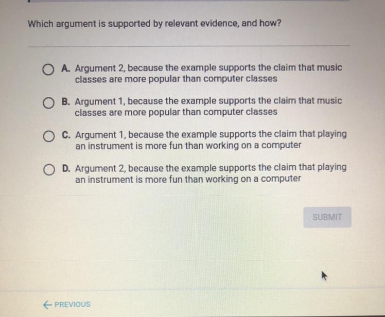  Help plz Argument 1:Music classes are more popular than computer classes at ReginaldWalker Junior High,