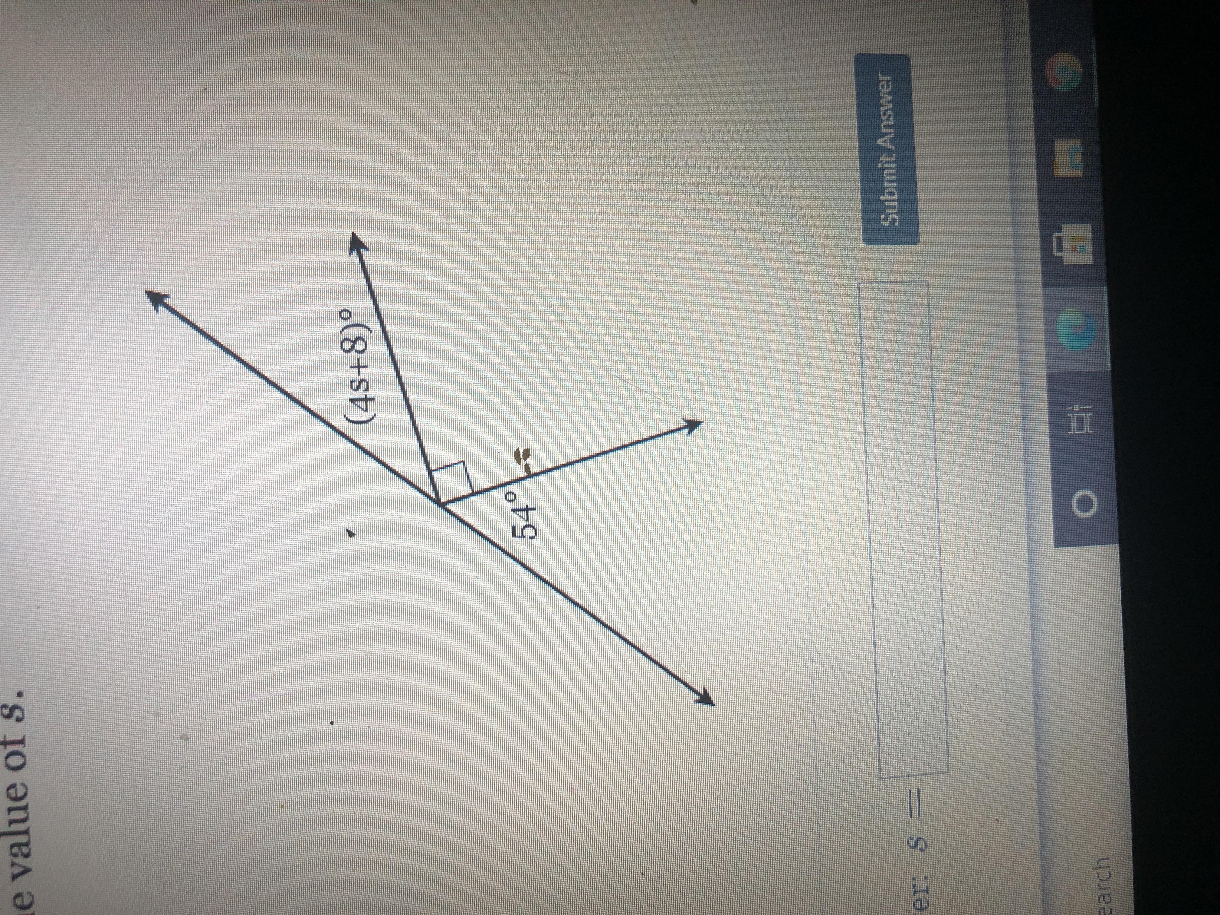 Solve for the value of a