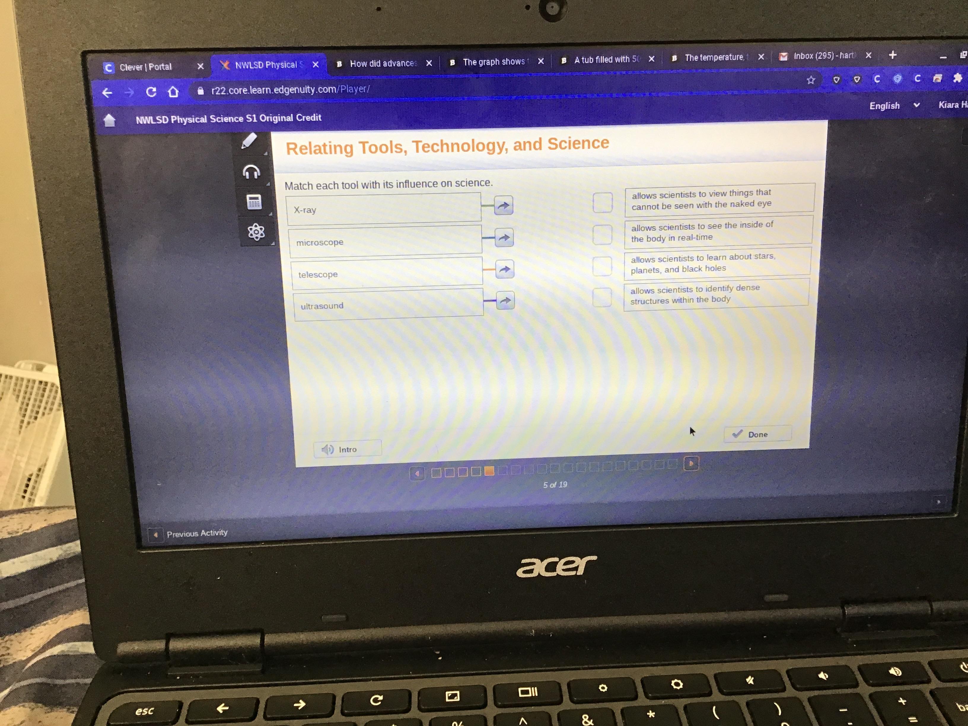 Match Each Tool With Its Influence On Science