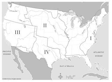 What Does Area III On The Map Indicate?A. Mexican CessionB. Northwest TerritoryC. Oregon CountryD. Texas