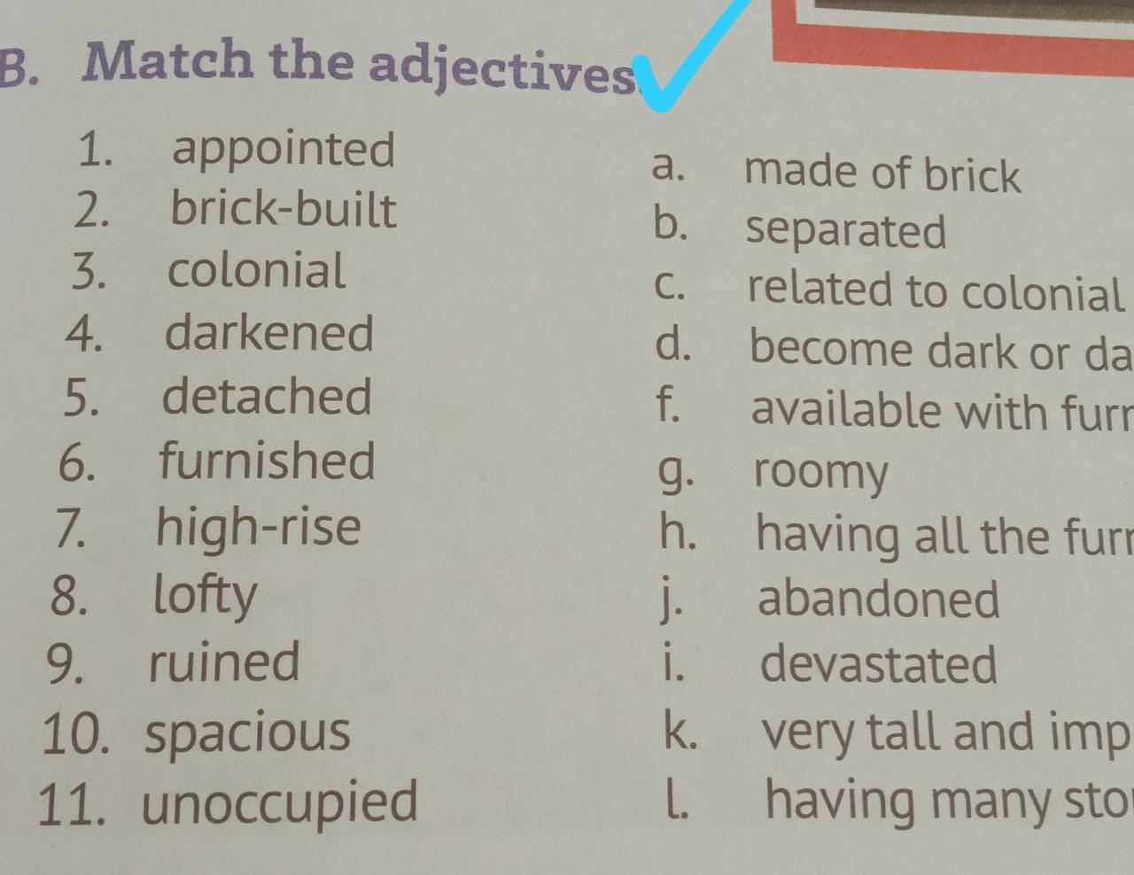 Match this adjectives!