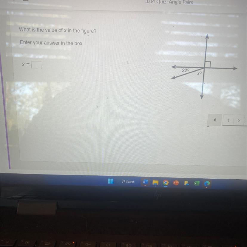 What Is The Value Of X In The Figure?Enter Your Answer In The Box.X =220to