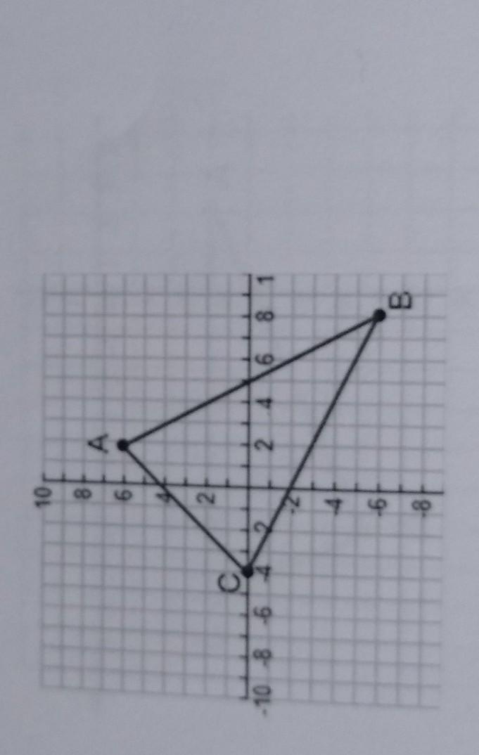 find the coordinates of B' after a reflection across the x-axis. show your work