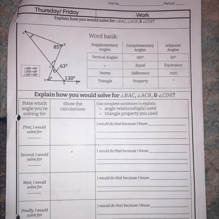 Please solve and show work!!! Need by tomorrow look at attached photo!!&lt;44